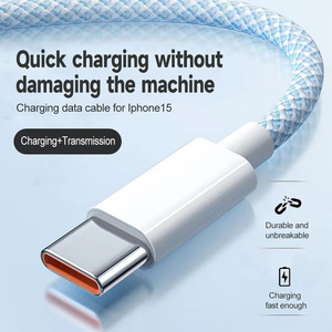 PD 60W C a C <span class=keywords><strong>Cable</strong></span> de carga <span class=keywords><strong>Usb</strong></span> tipo C <span class=keywords><strong>Cable</strong></span> Nylon trenzado 3A Carga rápida para carga de teléfono móvil - Product Image 3