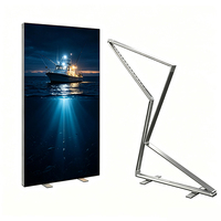 100x200cm Vente directe usine Boîte à lumière LED pliable autoportante personnalisée double face en tissu SEG pour exposition et salon professionnel