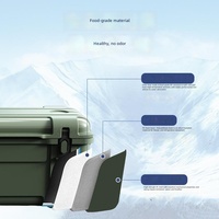 Glacière isotherme portable 25L pour voiture, camping, extérieur, transport alimentaire, congélateur
