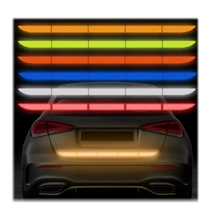 Autocollants réfléchissants à rayures fortes, 5 pièces, avertissement de sécurité, haute intensité, visibilité nocturne - Product Image 1