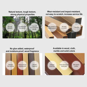 Tùy chỉnh trong nhà WPC Composite gỗ nhựa Batten vuông hình chữ nhật gỗ ống cho phòng khách Divider trực tiếp từ nhà máy - Product Image 4