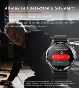 Reloj Inteligente F240 para Personas Mayores, Nuevo Modelo 2026, Llamada de Emergencia SOS, Detección de Caídas, Monitor de Frecuencia Cardíaca, Resistente al Agua IP67 - Product Image 6
