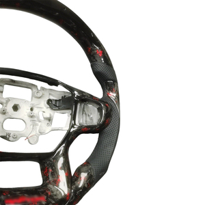 Volante Personalizado de Fibra de Carbono y Cuero para el Interior del Automóvil con Pantalla LED para <span class=keywords><strong>Ford</strong></span> F150 XLT Raptor <span class=keywords><strong>Shelby</strong></span> R 2019-2025 - Product Image 4