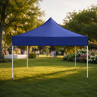 Tonnelle pliante 3x3m avec cadre en aluminium, toile Oxford 600D imperméable et anti-UV, impression de logo personnalisée pour la plage, le camping et les événements