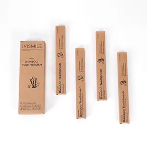 Recyclable environment-friendly materials Hotel disposable bamboo toothbrush can be customized