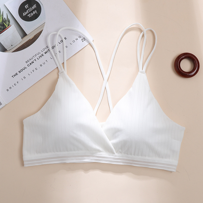 New Seamless Sports Bra for Girls Cross Shoulder Strap Bra Women's Soft Underwear