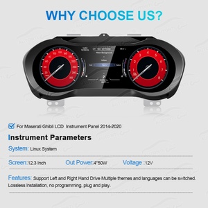 Navihua <b>Car</b> Digital Cluster 12.3 Inch LCD Instrument Panel <b>Speedometer</b> <b>for</b> Maserati Ghibli 2014-2020 - Product Image 6