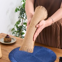 Vente en gros d'usine, sets de dessous-de-plat ronds tressés de style nordique, dessous-de-plat individuels pour la salle à manger