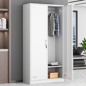 ตู้เก็บของโลหะ2ประตูตู้เก็บของตู้เสื้อผ้าเหล็กตู้เสื้อผ้าห้องนอนดีไซน์ตู้เสื้อผ้า - Product Image 4