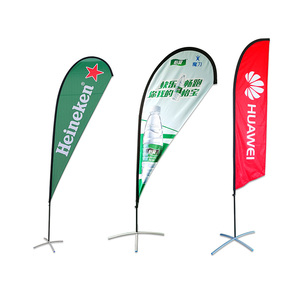 Tuoye Giọt Nước Mắt bay biểu ngữ bãi biển Cột cờ bán Bây Giờ mở nhà rửa xe swooper tùy chỉnh in lông cờ với tăng đột biến cơ sở - Product Image 1