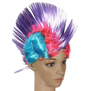 Parrucca Unisex Mohawk <span class=keywords><strong>Mohican</strong></span> Punk Rock per Travestimenti e Feste in Costume - Product Image 1
