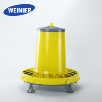 Mangeoire surélevée professionnelle pour volailles Weinier avec pieds détachables, abreuvoir automatique pour poulets 9L 12L 20L 22L pour usage commercial en ferme