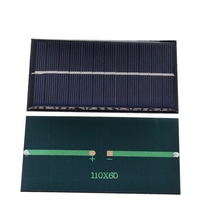 Panneau solaire 6V 160mA 0.96W 110X60MM, silicium polycristallin époxy standard, module de charge de batterie DIY, mini cellule solaire, jouet
