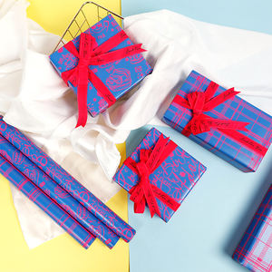 Factory Wholesale 80g Christmas Custom Luxury <b>Gift</b> <b>Wrap</b> <b>Paper</b> 43*300cm Wrapping <b>Paper</b> for Packaging - Product Image 2