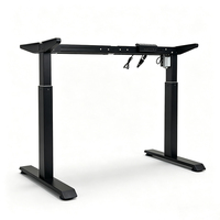 Cadre de bureau électrique ergonomique à double moteur, réglable en hauteur, avec pieds télescopiques à 2 niveaux pour bureaux à domicile, construction de table personnalisée