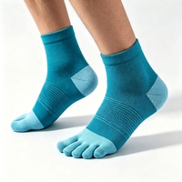 Chaussettes de sport athlétiques respirantes à cinq doigts pour yoga, pilates, course et entraînement, vente en gros personnalisée