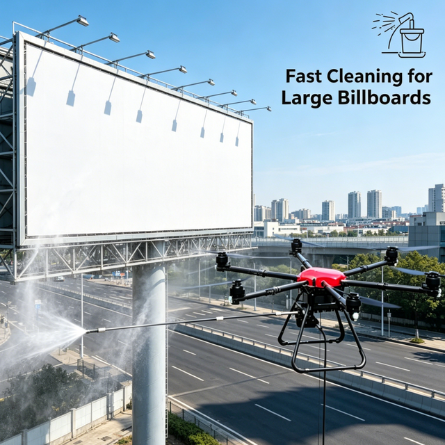 Lightweight Six Axis Compact Body Easy Remote Control Agricultural Aerial Spraying Drone Farm PV Panel Outdoor Washing UAV