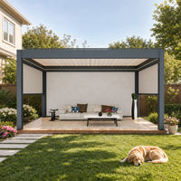 Pergolas d'extérieur pour jardin, toit à lamelles, patio, imperméable, bioclimatique, pergola motorisée à lamelles en aluminium, auvent
