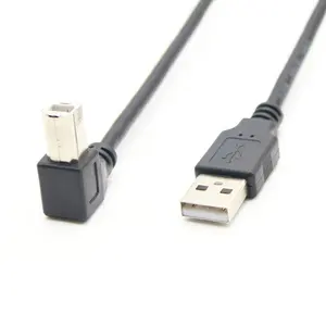 Usb 2.0 وذكر إلى B الذكور 90 درجة usb am-bm كابل طابعة ل طابعة كابل طابعة usb كابل طابعة 1.5m الأسود الماسحات الضوئية الطرفية محمول