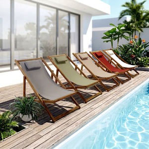 Chaise pliante portable légère et détachable pour l'extérieur avec cadre en aluminium pour la pêche, le jardin, l'hôtel et la villa - Product Image 1