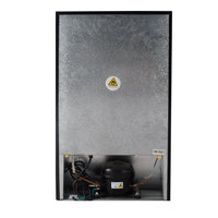 Mini réfrigérateur-congélateur portable BC-90 12V 48V DC pour hôtel, en acier inoxydable, 90L, porte en verre, avec refroidissement par air