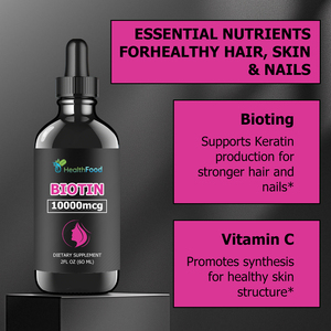 Gouttes liquides de biotine personnalisées en gros, 10000 mcg, pour soutenir la fermeté de la peau, produits de beauté, boisson aux gouttes de biotine - Product Image 4