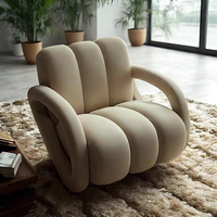 Fauteuil inclinable individuel en velours, design moderne, confortable pour la maison, l'hôtel, le balcon, le salon et la chambre