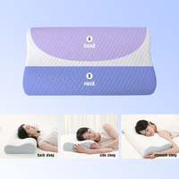 Nouvel Oreiller Ergonomique Orthopédique en Mousse à Mémoire de Forme Bambou à Contour pour Dormeurs sur le Dos ou le Ventre, Oreiller Cervical de Chevet