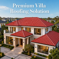 Tôle de toiture en plastique ASA UPVC de style espagnol, isolante thermiquement et acoustiquement, tuile de toiture en PVC pour villas résidentielles
