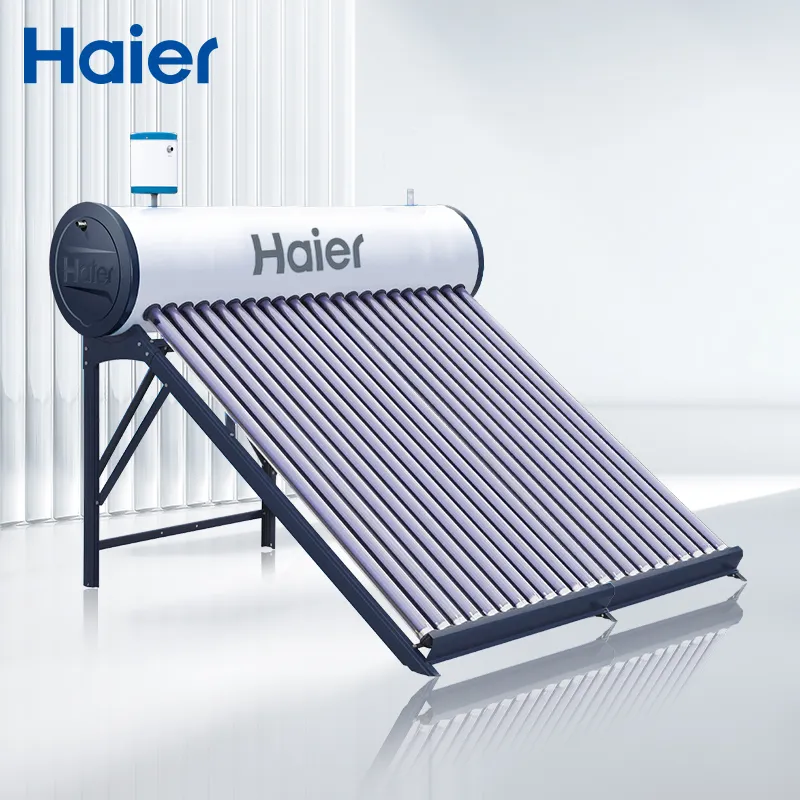 Haier เครื่องทำน้ำร้อนพลังงานแสงอาทิตย์แบบไม่ใช้แรงดันขนาดกะทัดรัดทำจากประเทศจีน