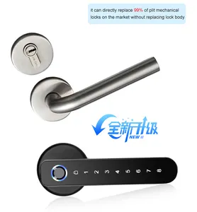 WAFU TTlock Tuya Smart Door Lock Popular Design With Fingerprint Function And Password Keys For Home Security And Bedroom Use