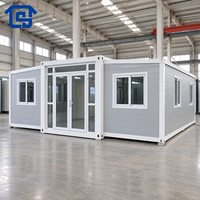 Maisons Conteneurs Modernes de Luxe Étanches avec Panneaux Sandwich EPS Pliables à Double Aile pour Habitation, Bureau, Villa