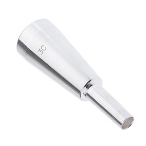 Pesante 3C ricco tono forma tromba bocchino in ottone materiale con finitura argento in lega di rame - Product Image 4
