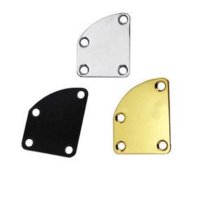 Placa de cuello de guitarra cromada de 4 orificios, cubierta curva para barra de truss con tornillos para reemplazo de guitarra eléctrica/bajo - Product Image 3