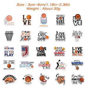 Adesivi da basket 50 pezzi adesivi sportivi <span class=keywords><strong>divertenti</strong></span> decalcomanie in vinile impermeabile per bottiglie d'acqua Skateboard per telefono per ragazzi adolescenti - Product Image 2