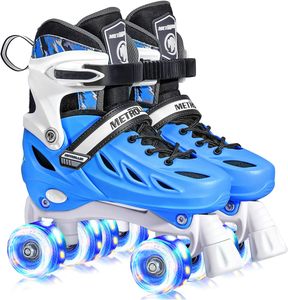 METROLLER Patins à roulettes clignotants abordables, nouveau design pour enfants et adultes, taille ajustable, en solde, patins à roulettes quad - Product Image 6