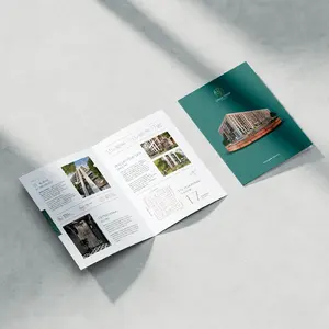 Custom Premium Onroerend Goed Folder Handleiding Boekje Tijdschrift Brochures Kunst Papieren Boeken Flyer Afdrukken Service