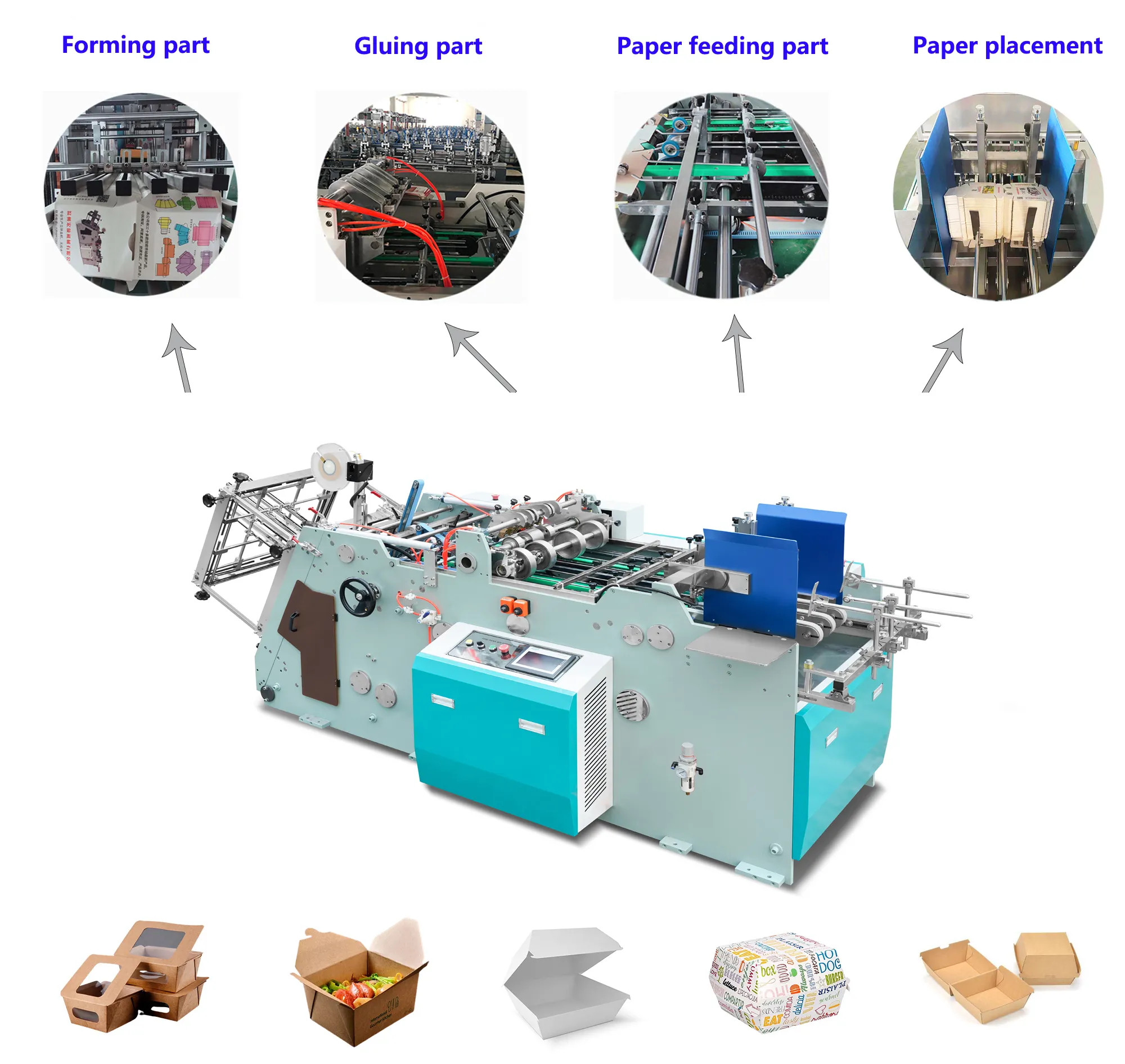 होंगशुओ एचएस-एचबीजे-800 चीन अच्छी गुणवत्ता वाली पेपर बॉक्स बनाने की मशीन का निर्माण करता है