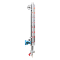 Jauge de niveau à clapet magnétique en acier inoxydable haute précision personnalisable pour la mesure du niveau d'eau dans les liquides conducteurs 0~10m