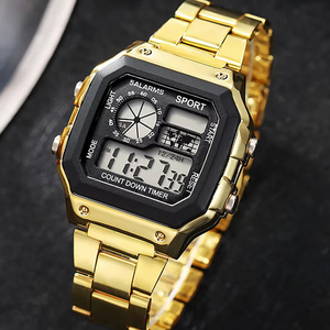Orologi Sportivi di Lusso con Cinturino in Acciaio Inossidabile, Orologi Digitali Militari da Uomo, Orologio Impermeabile LED, Orologio da Polso Sportivo Maschile - Product Image 1