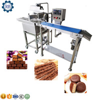 Fruits secs entièrement automatique Date et sucre Chocolats Noix Machine d'enrobage Ligne d'enrobage de chocolat avec Tunnel de refroidissement