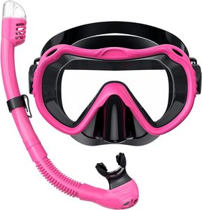 Kit de tubulures de respiration sèches pour adultes - en silicone et verre, anti-fuite, anti-buée, vue panoramique HD, équipement de <span class=keywords><strong>plongée</strong></span> <span class=keywords><strong>sous</strong></span>-<span class=keywords><strong>marine</strong></span>, sac en filet, bouchons <span class=keywords><strong>d</strong></span>'oreilles - Product Image 3