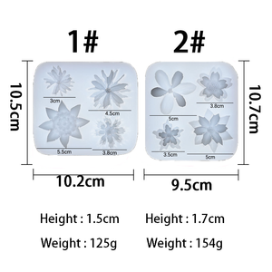 251004 Bộ Cổ Phiếu nhà máy 2 loại khác nhau hình dạng hoa Silicone ren khuôn bánh công cụ Silicone khuôn nhựa - Product Image 6