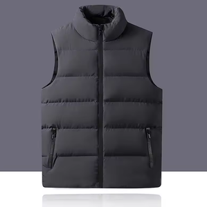 Gilet d'hiver sans manches personnalisé avec logo pour hommes et femmes, gilet décontracté chaud en mousse pour hommes - Product Image 2