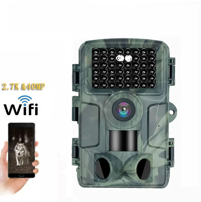 1080P Photo WIFI Wireless Hunting Wild Solar Panel Battery Power Integrated Trail Camera 40mp 2.7K