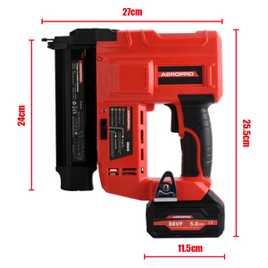 AEROPRO BV5040 Nuova Chiodatrice <span class=keywords><strong>a</strong></span> Batteria 2 in 1 da 18 Gauge, <span class=keywords><strong>Sparachiodi</strong></span> e Graffatrice Senza Fili per Lavorazione del Legno e Fai-da-Te - Product Image 2