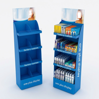 Support d'affichage en carton pliable personnalisable pour les produits cosmétiques, les crèmes solaires, les présentoirs en papier