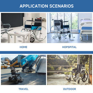 כסא גלגלים ידני עם גלגל שחרור מהיר ואנטי-טיפר עבור קשישים - Product Image 5