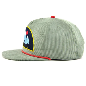 Casquette Snapback Unisexe Personnalisée à 5 Panneaux Brodés en Tissu Velours Côtelé Respirant, Taille Ajustable, Visière Plate, Performance, Voyage, Vente en Gros - Product Image 3