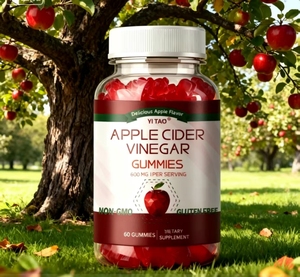 Bonbons gélifiés au vinaigre de cidre de pomme OEM ACV, détoxifiant, brûleur de graisse, naturel, végétalien, 1000 mg - Product Image 3